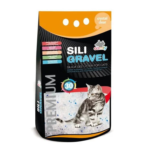 Силикагелевый наполнитель для кошачьего туалета Comfy Sili Gravel 3 кг / 7,6 л