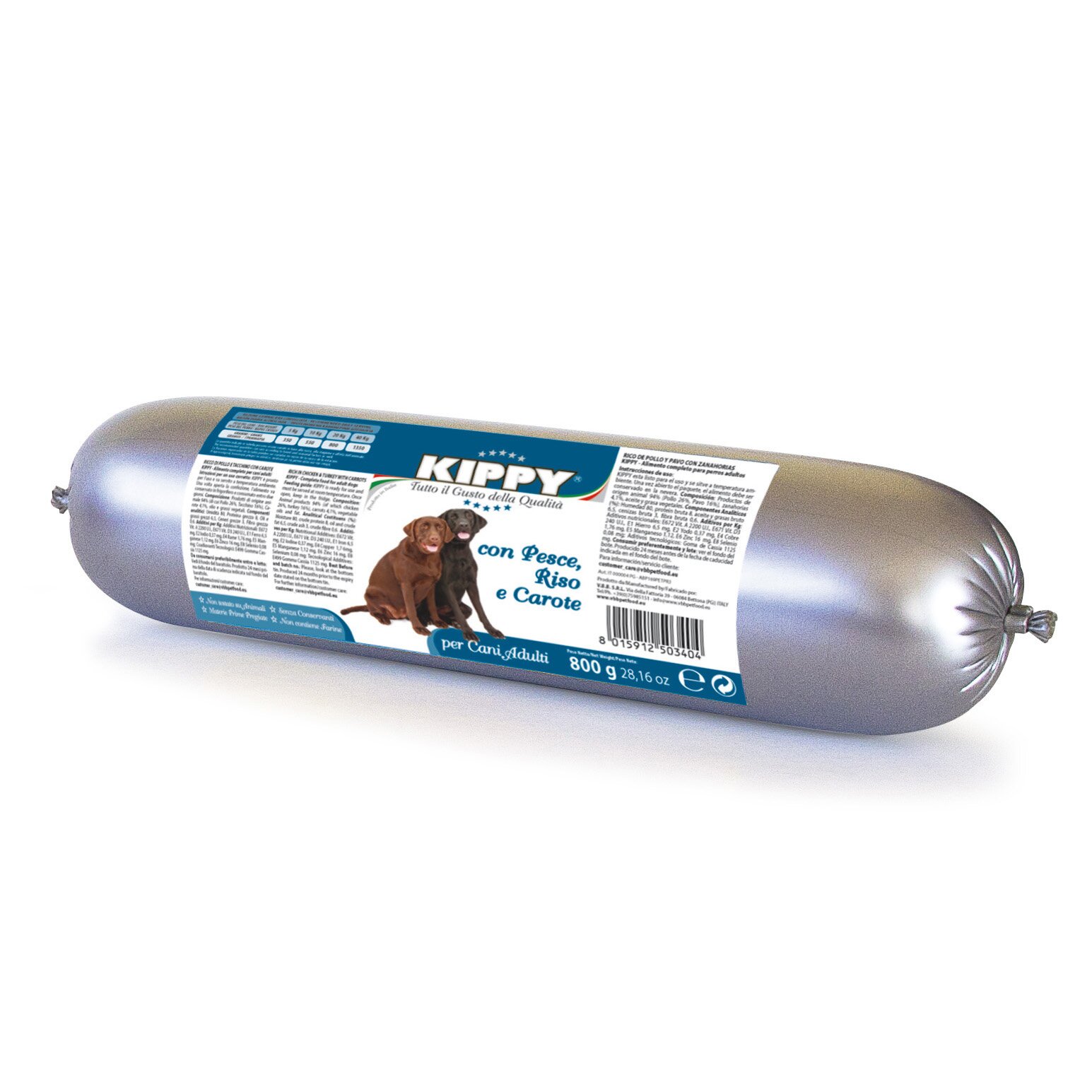 Влажный корм для собак Kippy Dog 800 г (рыба, рис и морковь)