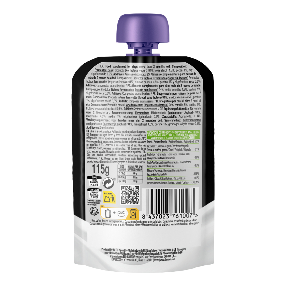Йогурт для собак YowUp Yogurt Prebiotics Natural 115 г - пребіотики Йогурт для собак YowUp Yogurt Prebiotics Natural 115 г - пребіотики