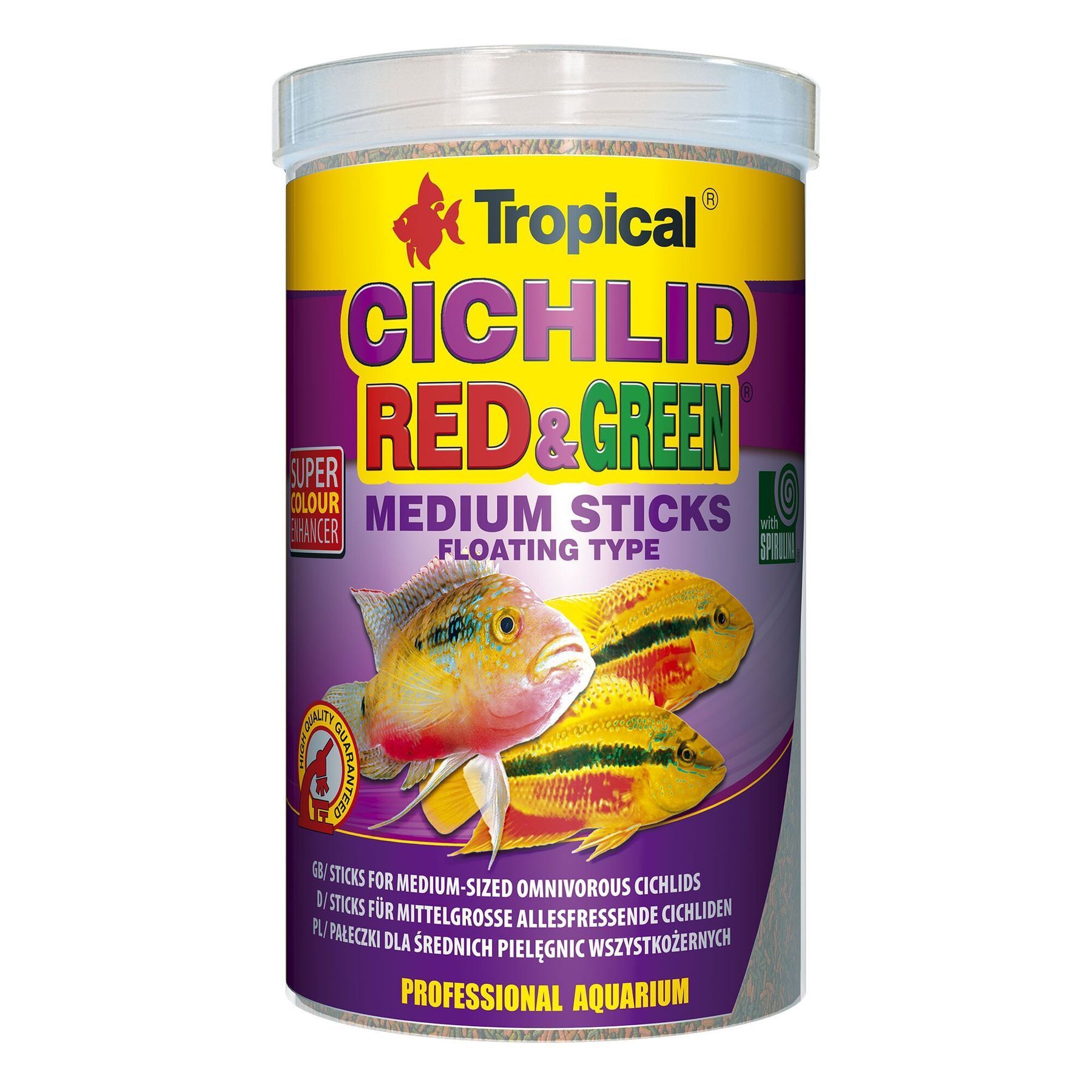 Сухий корм для цихлід Tropical Cichlid Red & Green Medium Sticks 1 л - палички Сухий корм для цихлід Tropical Cichlid Red & Green Medium Sticks 1 л - палички