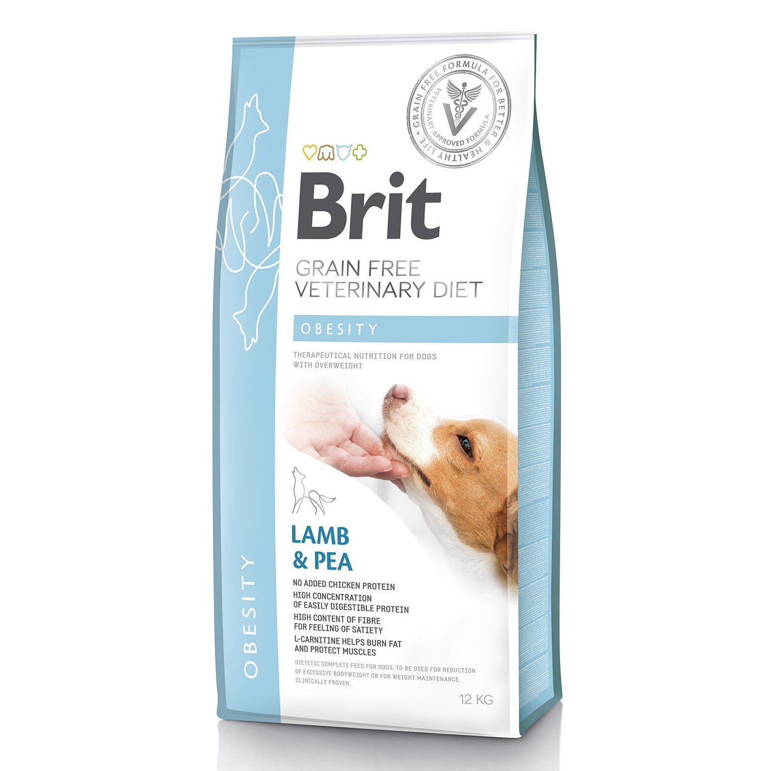 Сухой корм для собак Brit GF Veterinary Diet Obesity 12 кг - ягненок и горох