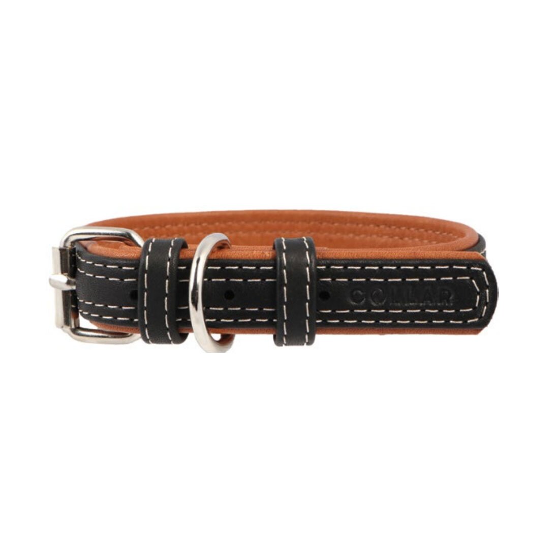 Ошейник Collar кожаный «Soft» (Софт) 38-49 см / 25 мм (черный)