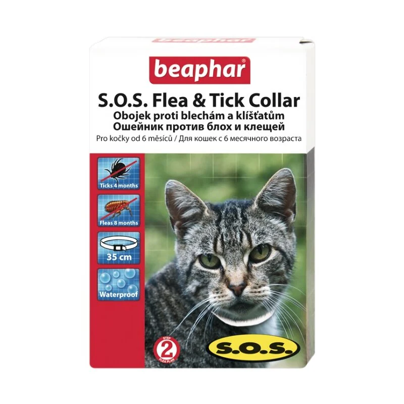 Ошейник для кошек Beaphar «S.O.S.» 35 см (от внешних паразитов)
