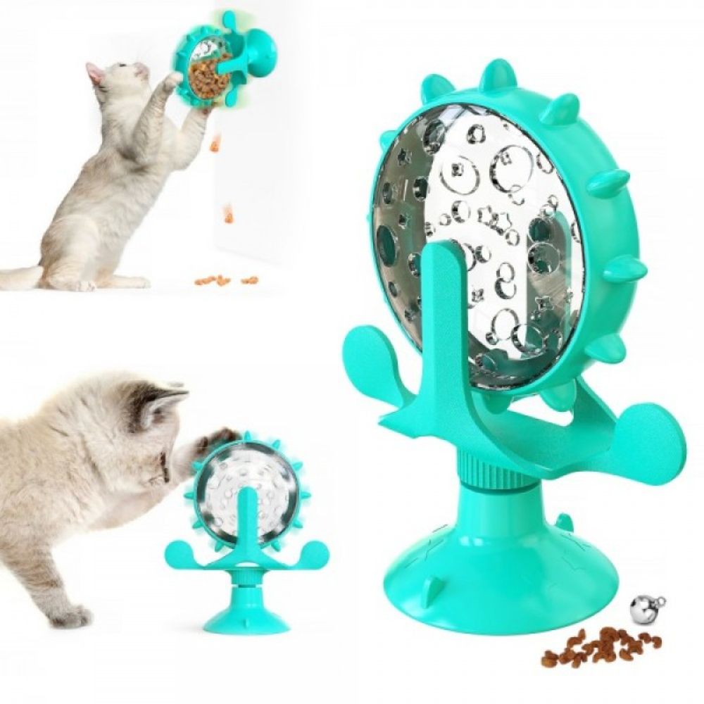 Pet Fun Колесо іграшка для котів 74х138х163 мм - блакитний Pet Fun Колесо іграшка для котів 74х138х163 мм - блакитний