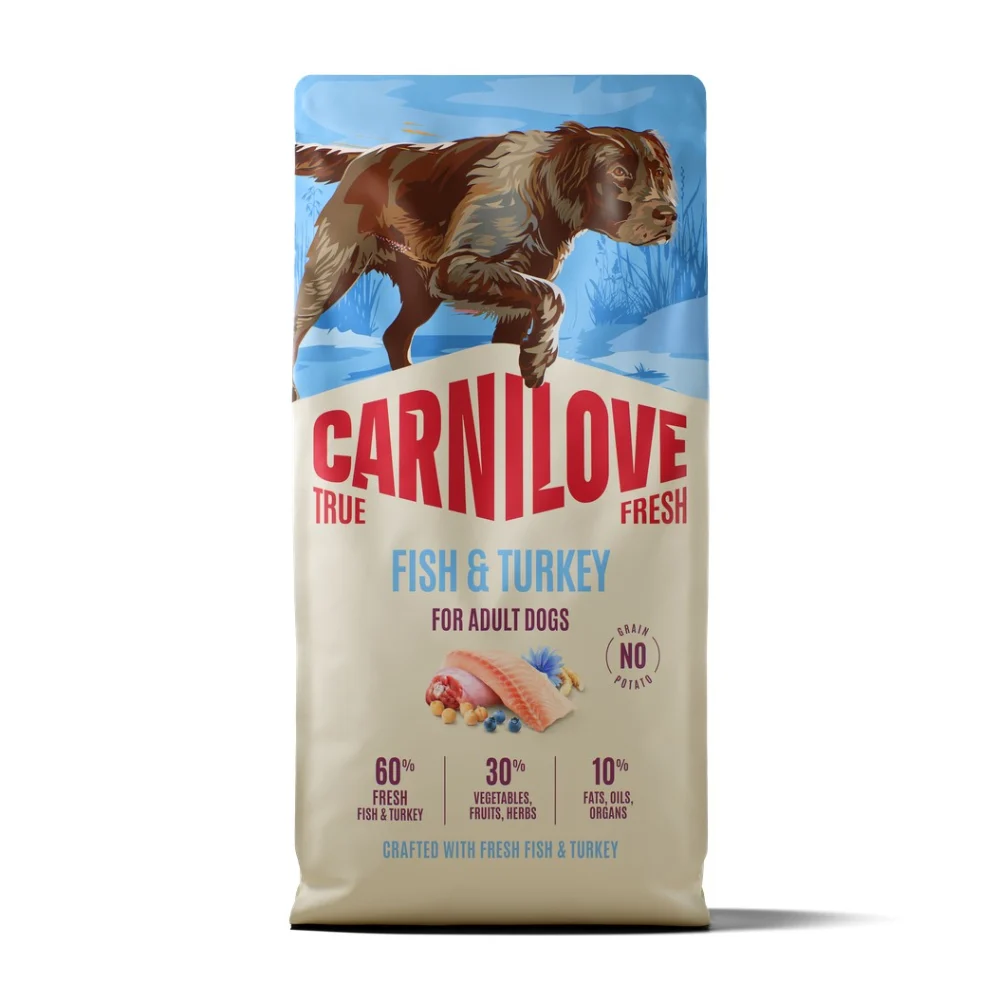 Сухой корм для собак Carnilove True Fresh Adult 12 кг - рыба и индейка