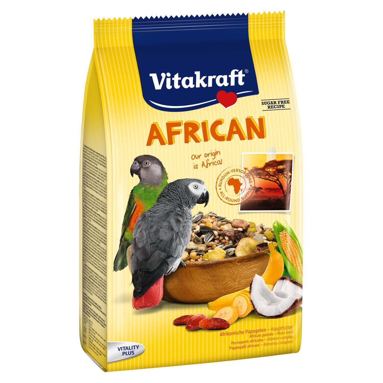 Корм для великих африканських папуг Vitakraft African 750 г - асорті Корм для великих африканських папуг Vitakraft African 750 г - асорті