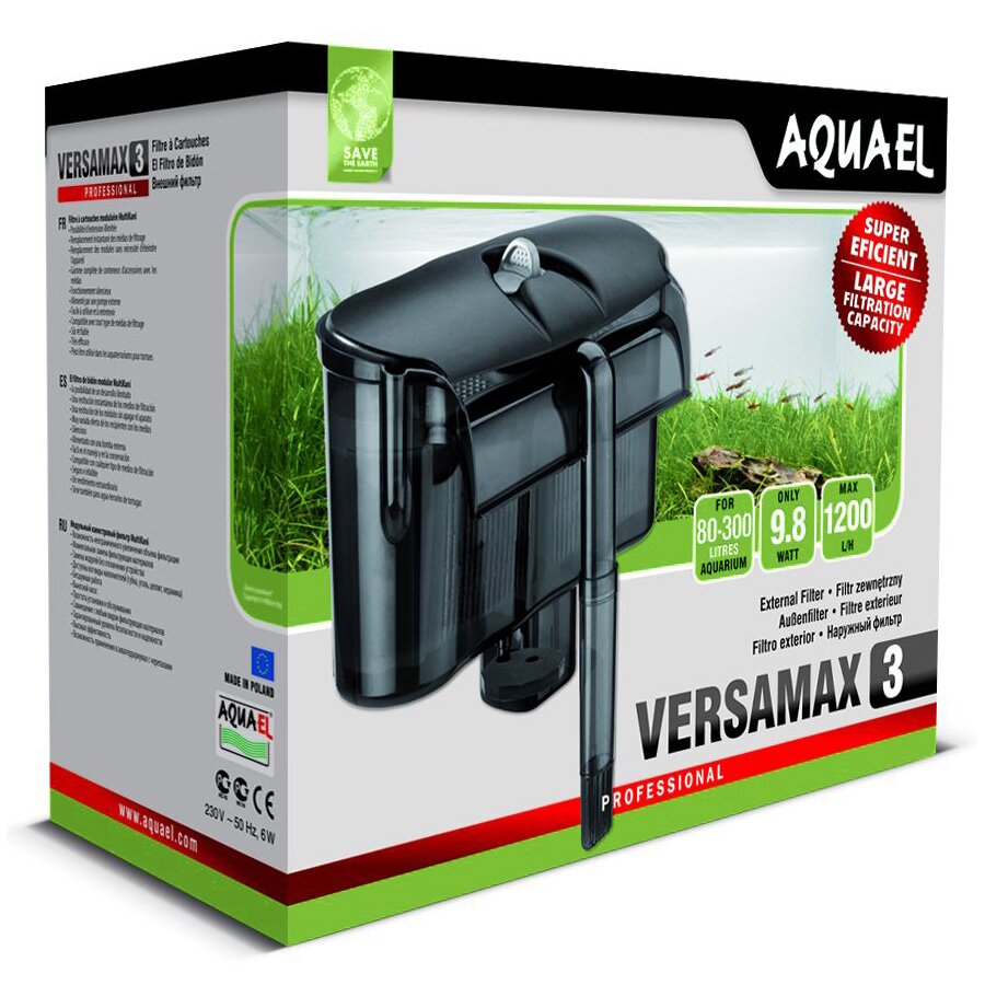 Навісний фільтр Aquael «Versamax-3» для акваріума 80-300 л Навісний фільтр Aquael «Versamax-3» для акваріума 80-300 л