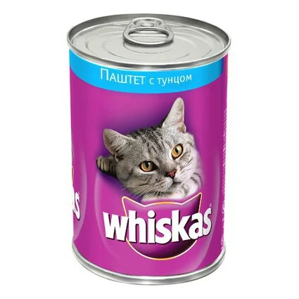 Влажный корм для кошек Whiskas 400 г — паштет с тунцом