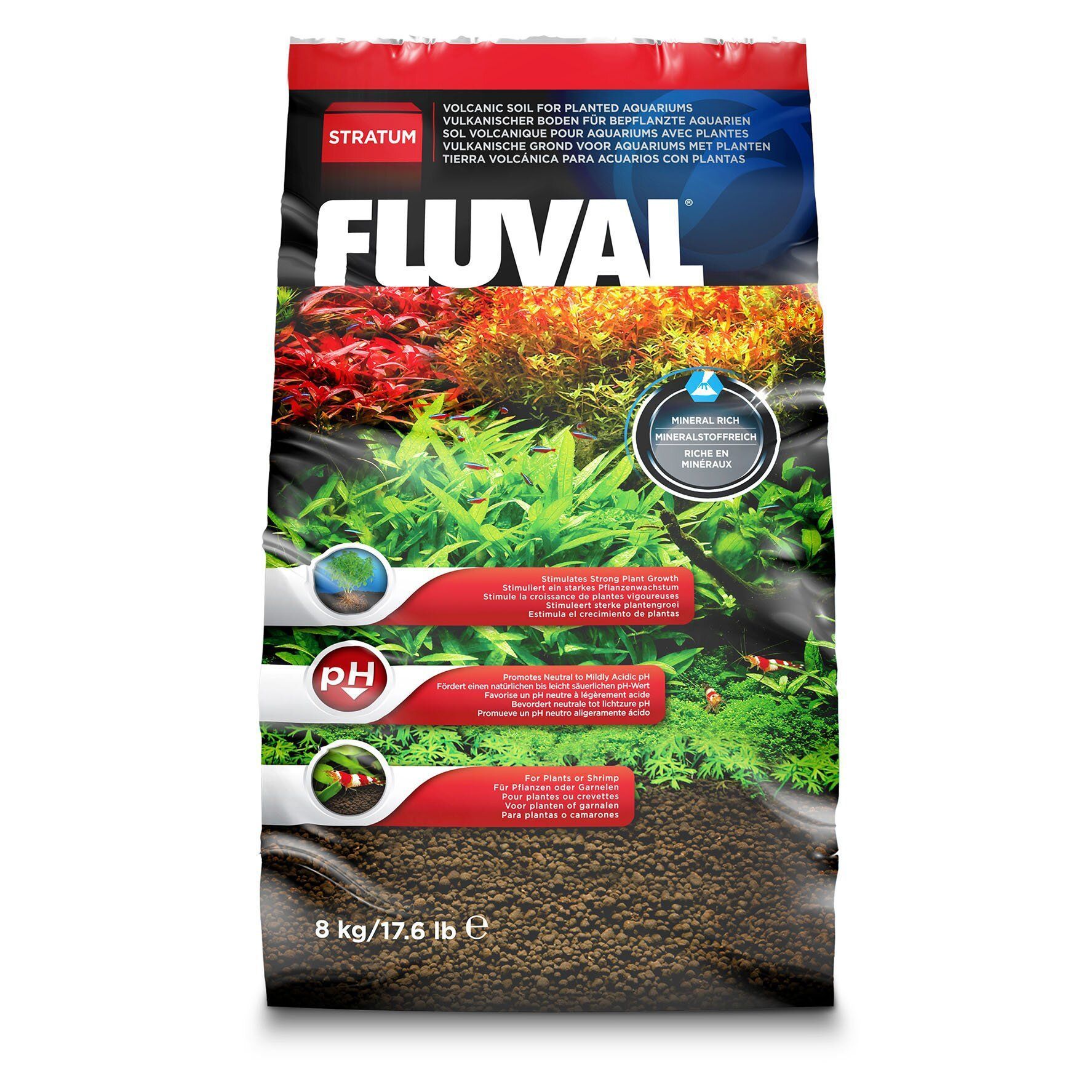 Субстрат для аквариума Fluval «Plant and Shrimp Stratum» 8 кг