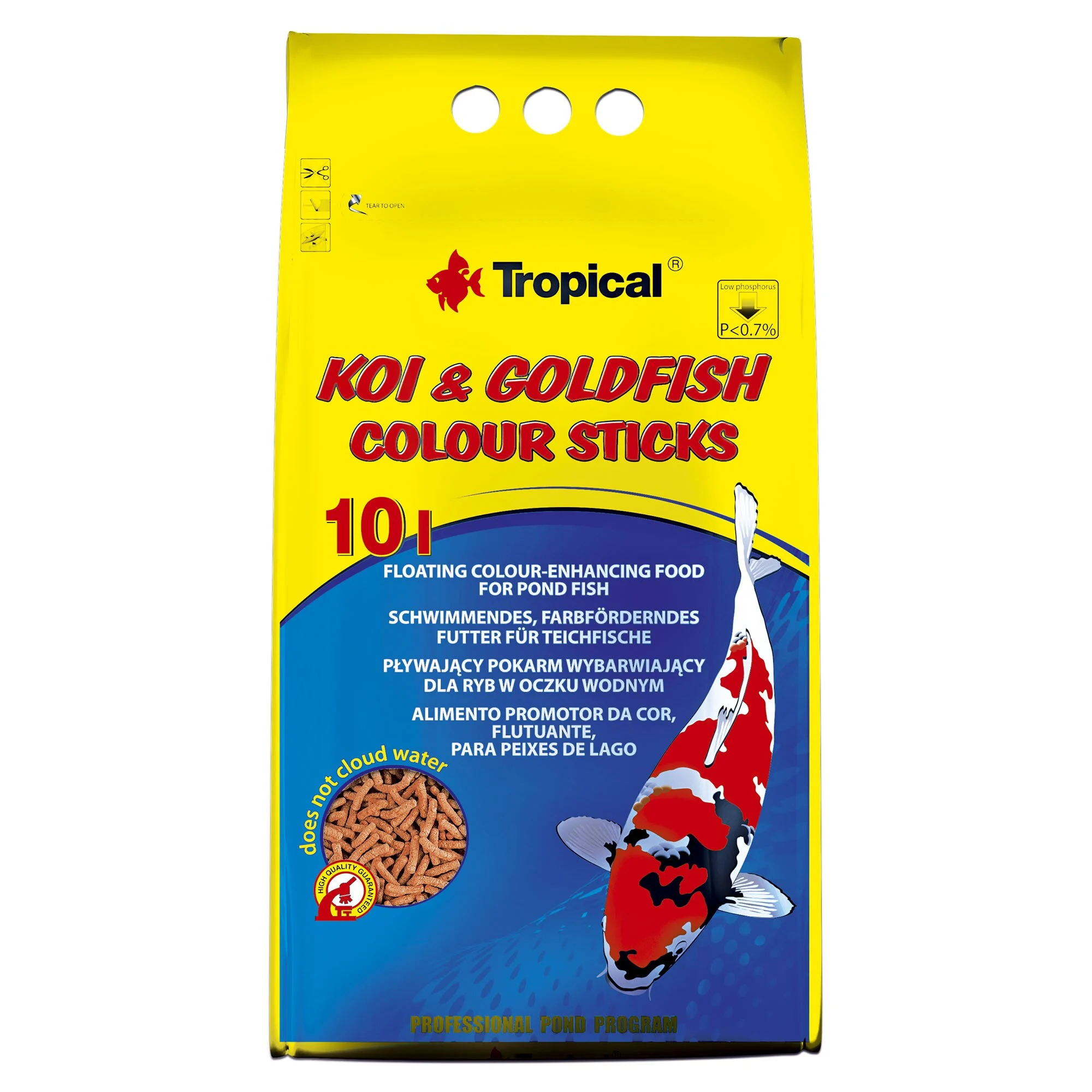 Сухий корм для ставкових риб Tropical Koi & Goldfish Colour Sticks в паличках 10 л Сухий корм для ставкових риб Tropical Koi & Goldfish Colour Sticks в паличках 10 л