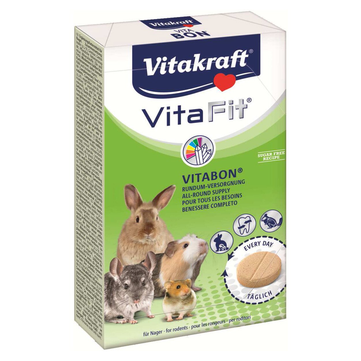 Витамины для грызунов Vitakraft «Vita-Bon» 31 таблетка, 60 г (мультивитамин)
