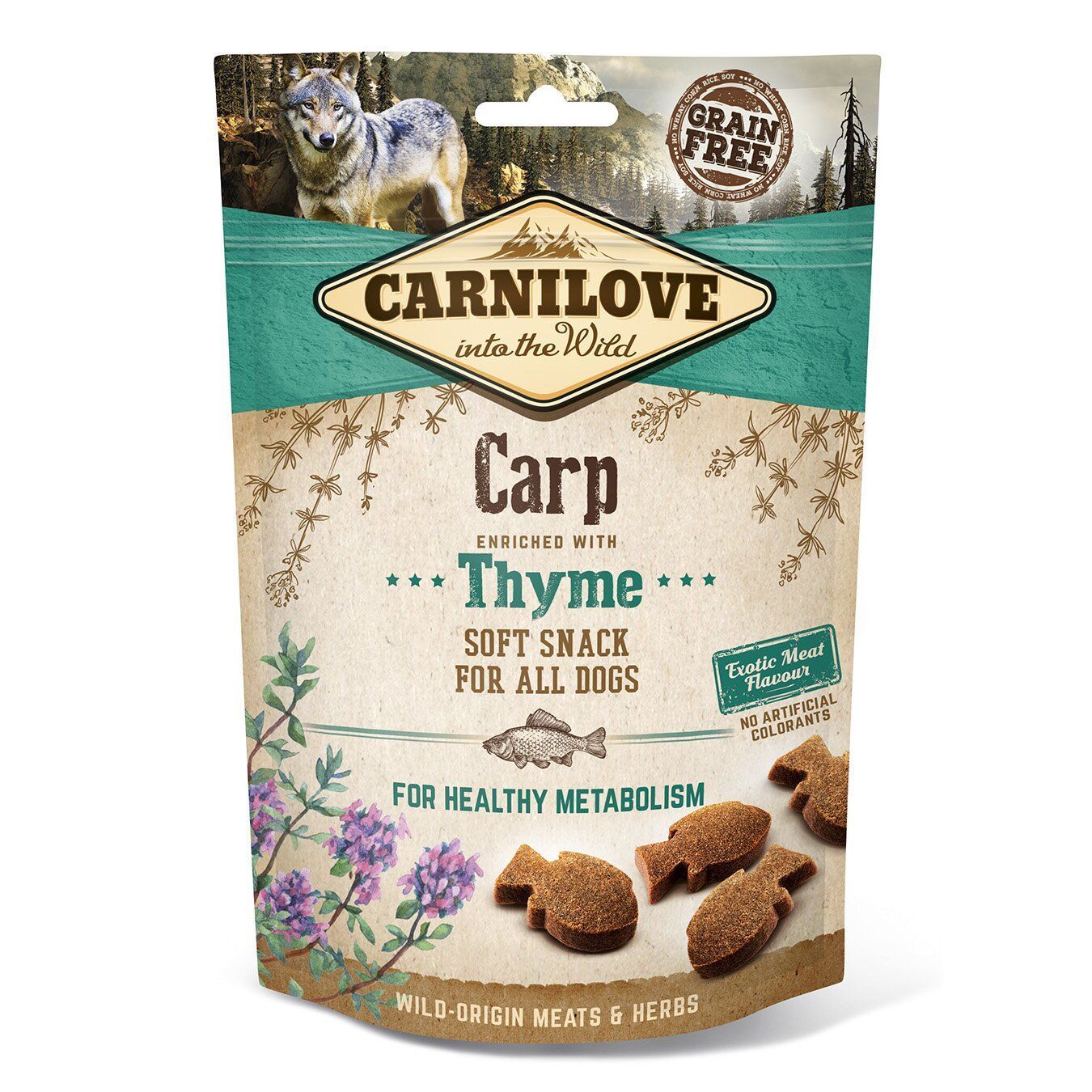 Ласощі для собак Carnilove Soft Snack 200 г - короп та чебрець