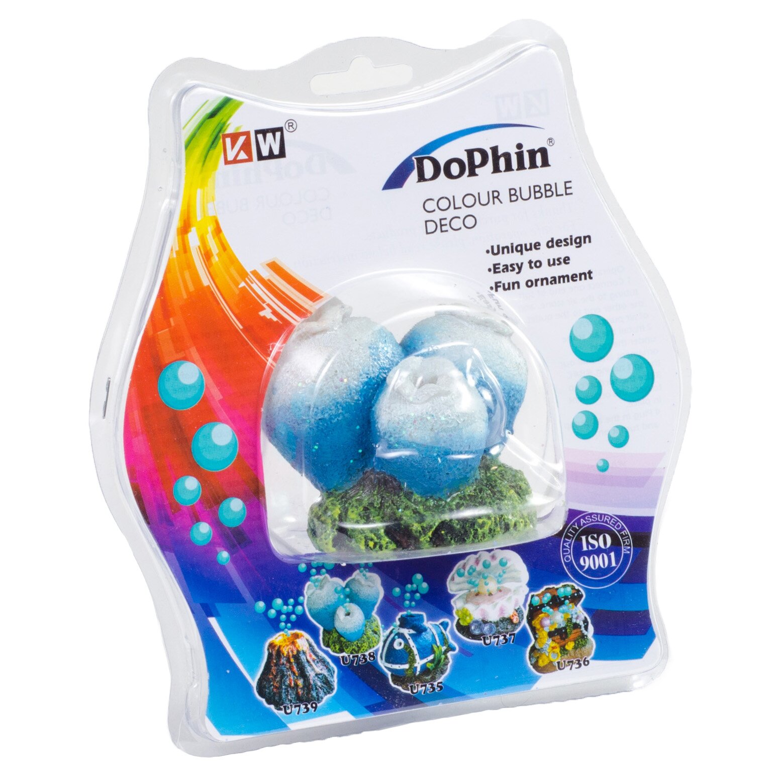 Декорация для аквариума KW Zone Dophin Коралл с распылителем 6,5 x 5,5 x 6 см (пластик)