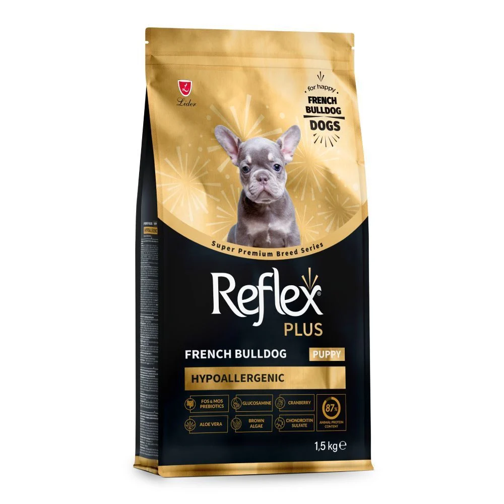 Сухой корм для щенков Reflex Plus French Bulldog Puppy 1,5 кг - курица Сухой корм для щенков Reflex Plus French Bulldog Puppy 1,5 кг - курица