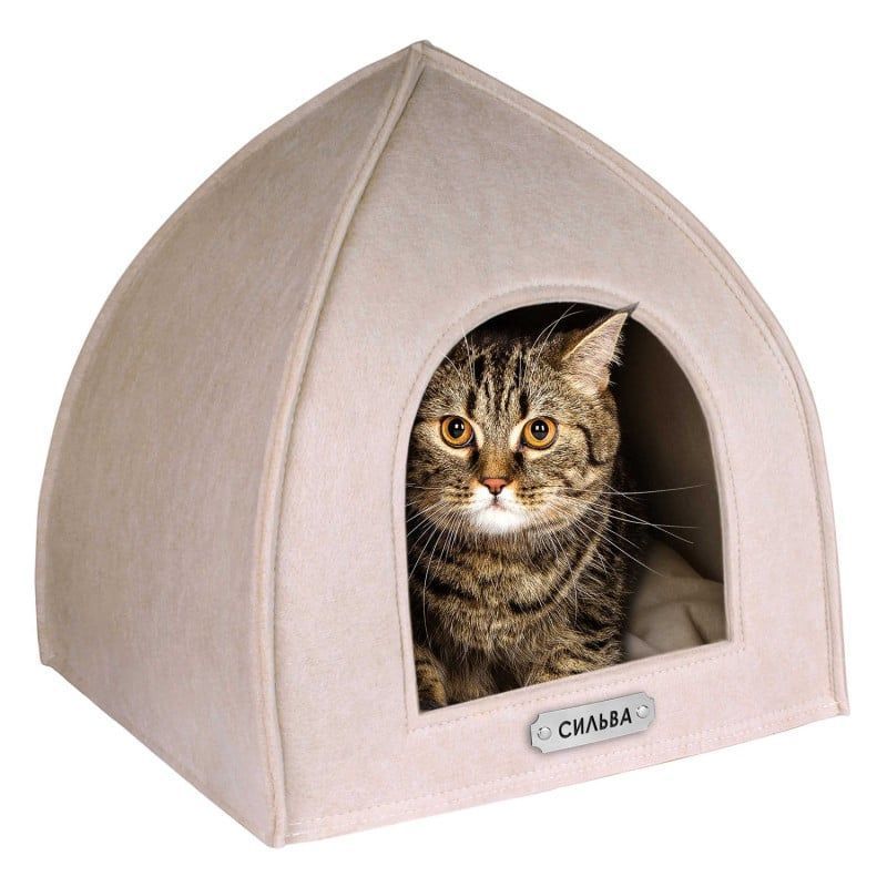 Barksi будиночок для котів S 35х35х36 см - бежевий Barksi будиночок для котів S 35х35х36 см - бежевий
