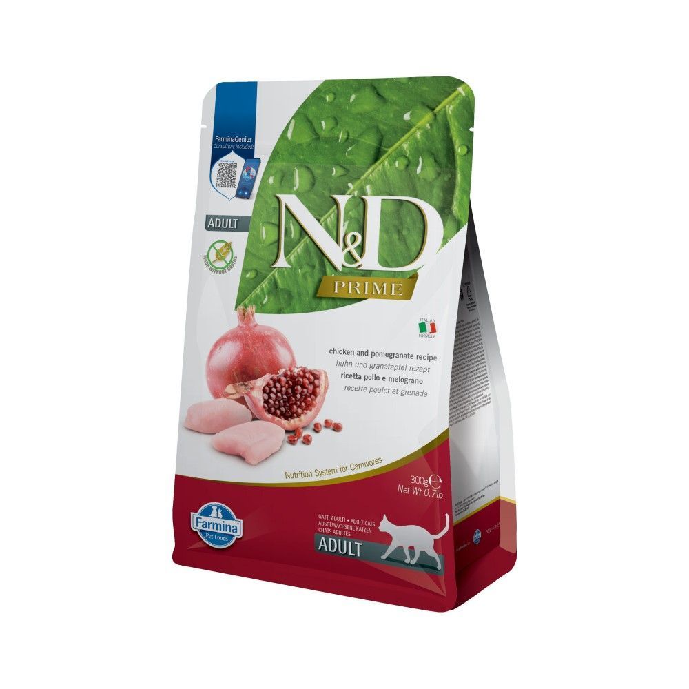 Сухий корм для котів Farmina N&D Grain Free Prime Adult 300 г - курка та гранат