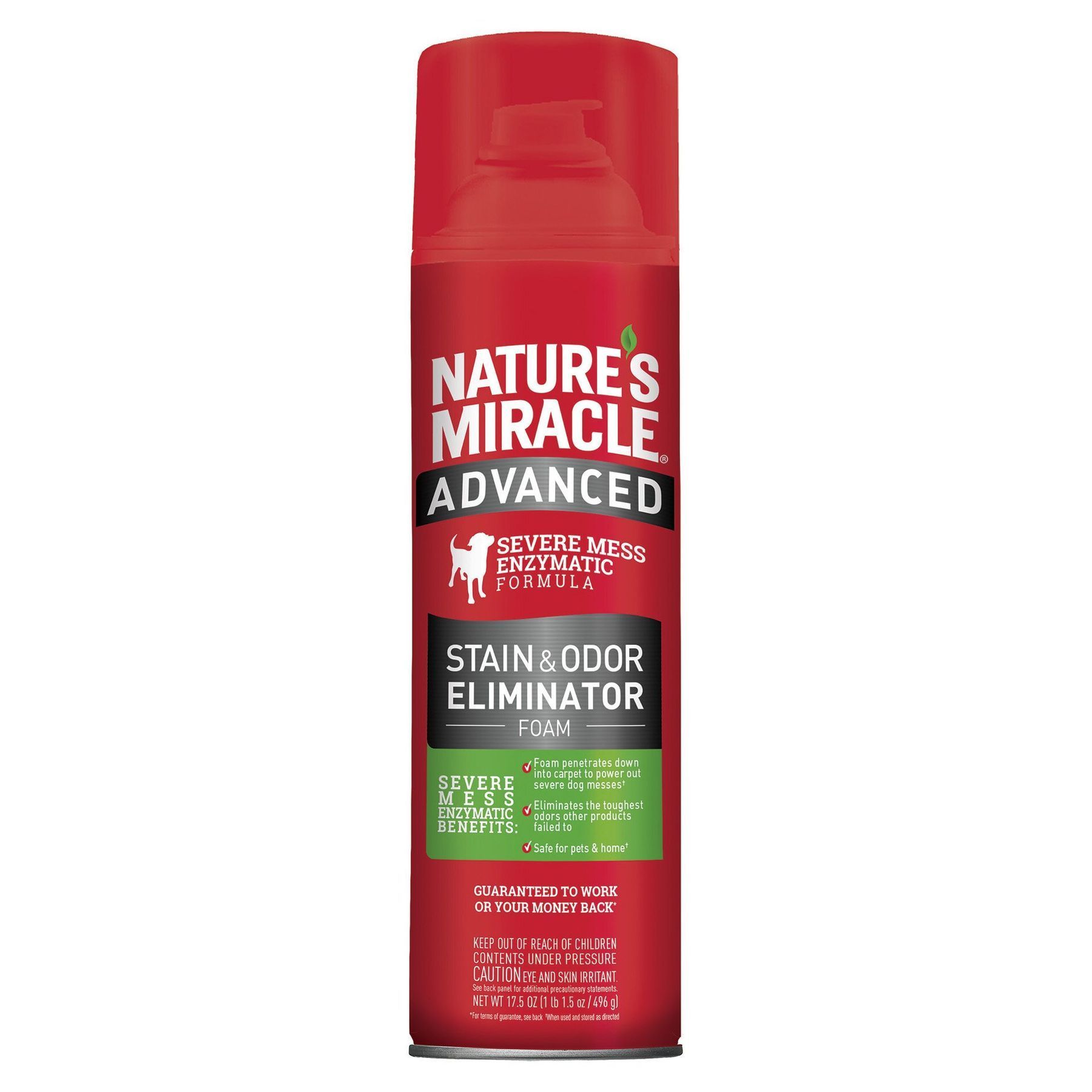 Знищувач-піна Nature's Miracle «Advanced Stain and Odor Eliminator» для видалення плям і запахів від собак з посиленою формулою 518 мл
