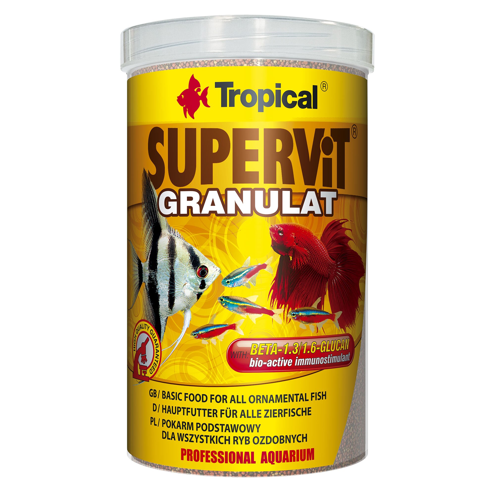 Сухой корм для аквариумных рыб Tropical в гранулах «Supervit Granulat» 1 л (для всех аквариумных рыб) Сухой корм для аквариумных рыб Tropical в гранулах «Supervit Granulat» 1 л (для всех аквариумных рыб)