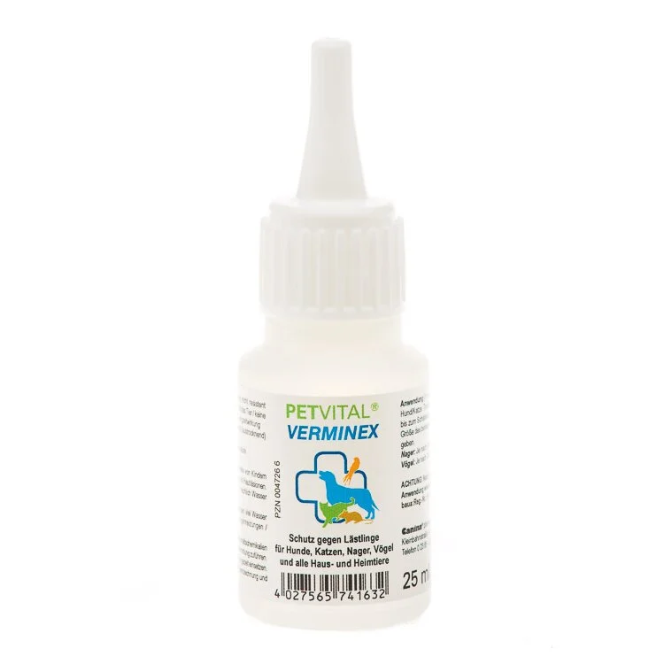 Капли от внешних паразитов Canina «PETVITAL Verminex» 25 мл Капли от внешних паразитов Canina «PETVITAL Verminex» 25 мл