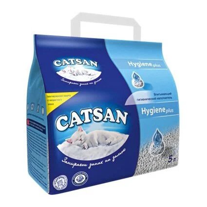 Бентонитовый наполнитель для кошачьего туалета Catsan Hygiene Plus 8 кг / 10 л