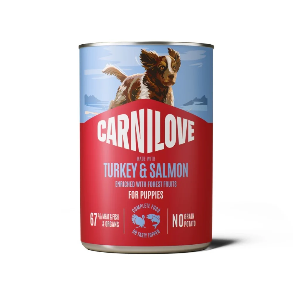 Вологий корм для цуценят Carnilove Puppies Pate 400 г - лосось та індичка
