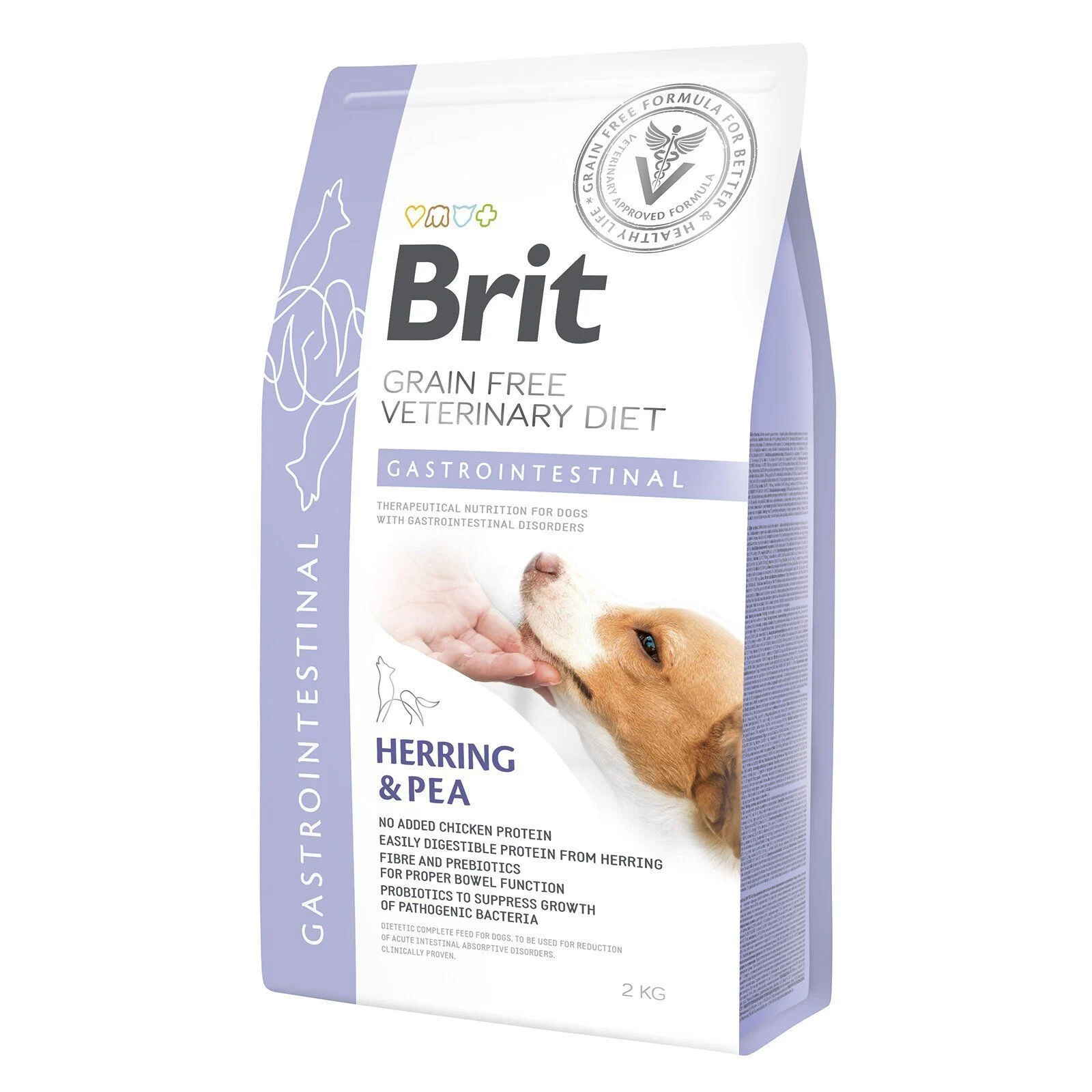 Сухий корм для собак Brit GF Veterinary Diet Gastrointestinal 2 кг - оселедець та горох Сухий корм для собак Brit GF Veterinary Diet Gastrointestinal 2 кг - оселедець та горох