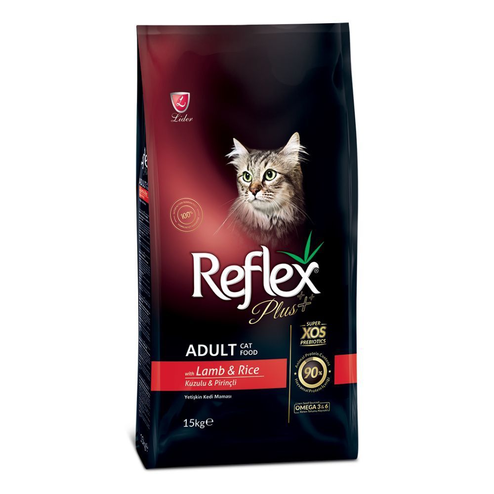 Сухий корм для котів Reflex Plus Adult 15 кг - ягня та рис Сухий корм для котів Reflex Plus Adult 15 кг - ягня та рис