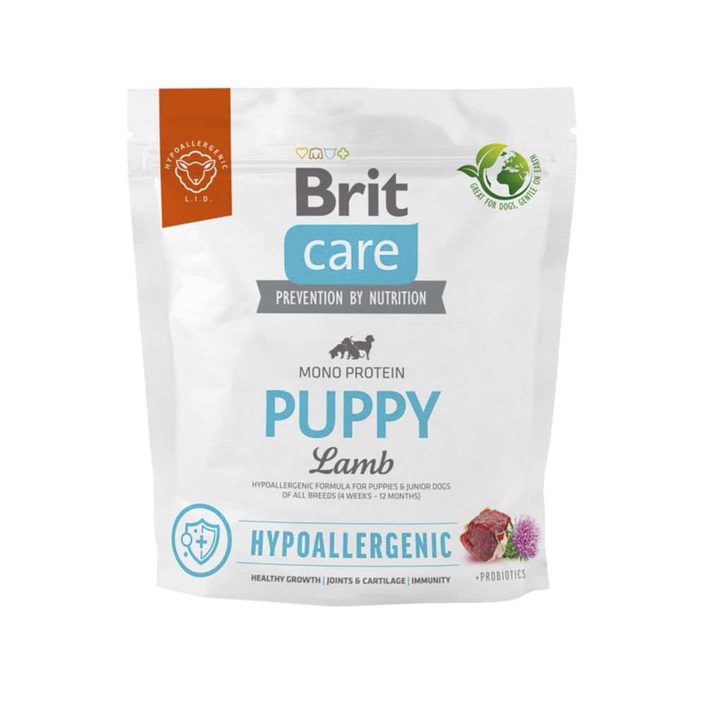 Пробник сухий корм для собак Brit Care Hypoallergenic Puppy 100 г - ягня Пробник сухий корм для собак Brit Care Hypoallergenic Puppy 100 г - ягня