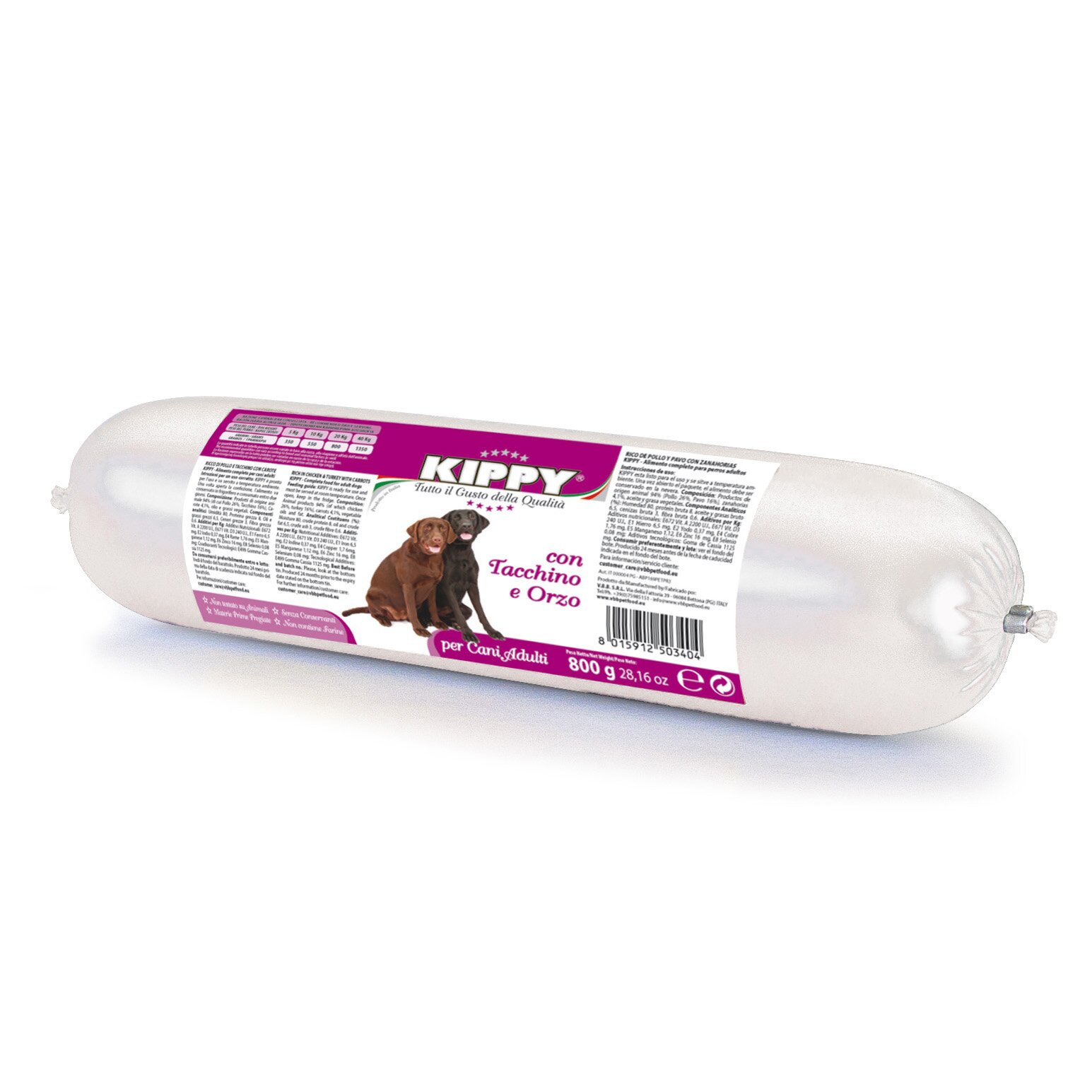 Влажный корм для собак Kippy Dog 800 г (индейка и ячмень)