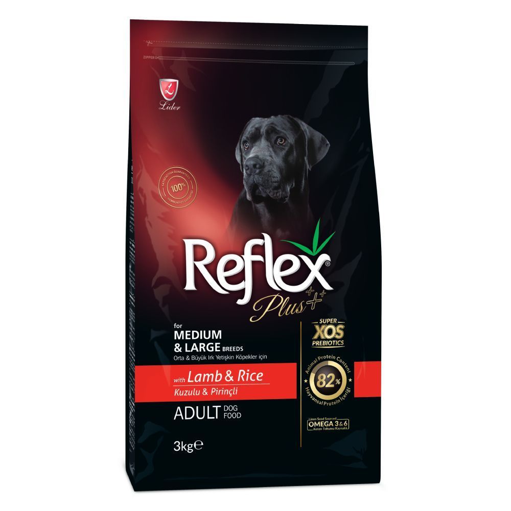 Сухий корм для собак Reflex Plus Adult Medium Large Breeds 3 кг - ягня та рис