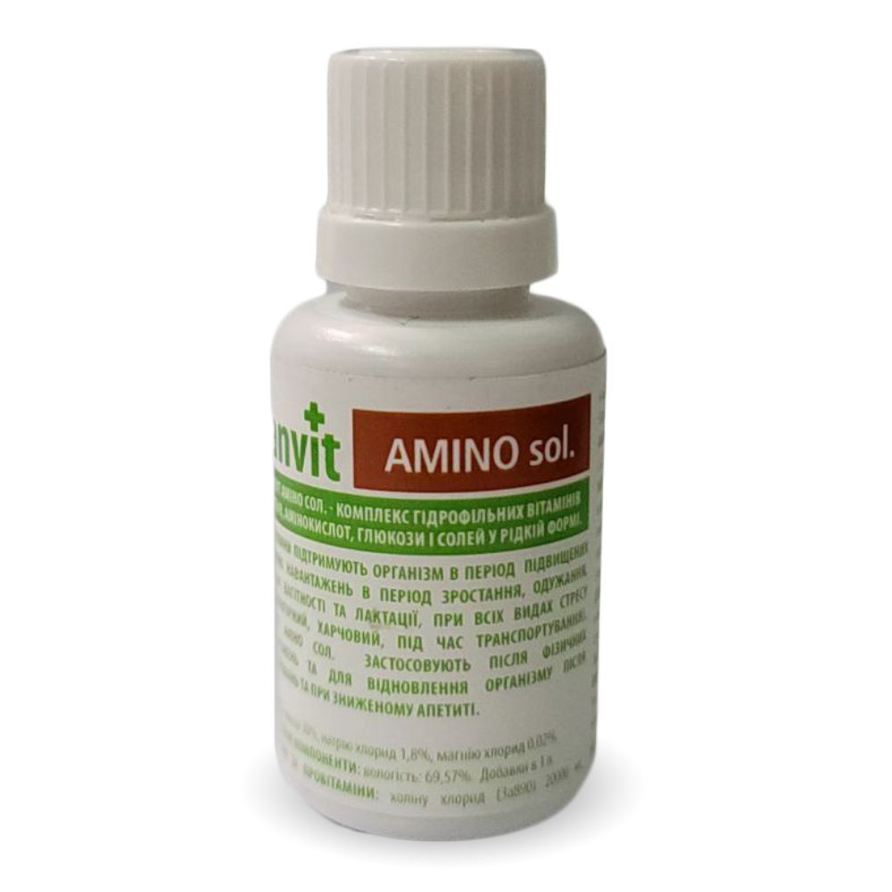 Вітаміни для собак та котів Canvit Amino Sol. 30 мл Вітаміни для собак та котів Canvit Amino Sol. 30 мл