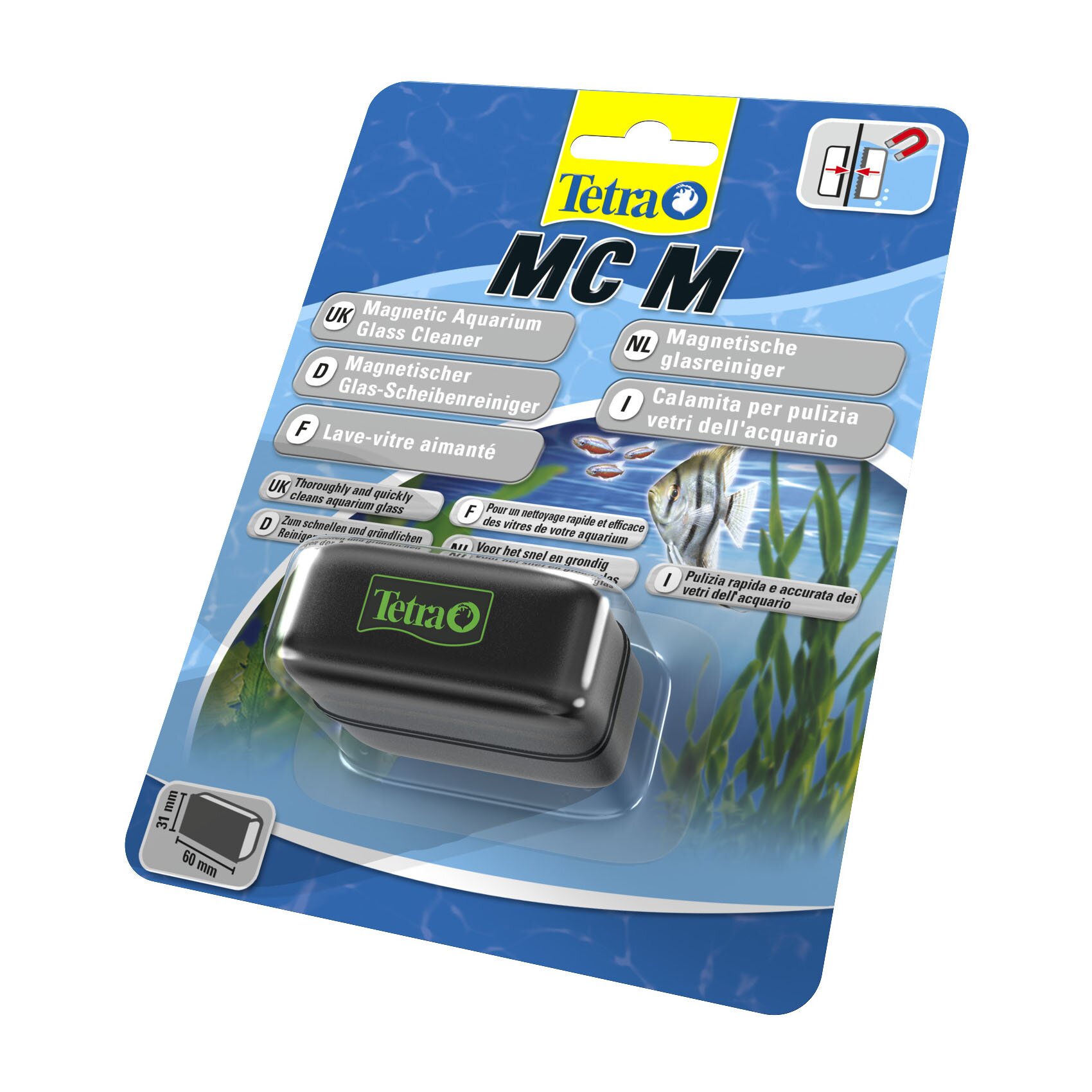 Магнит для чистки стекол аквариума Tetra «Magnet Cleaner» M 60 x 31 см Магнит для чистки стекол аквариума Tetra «Magnet Cleaner» M 60 x 31 см