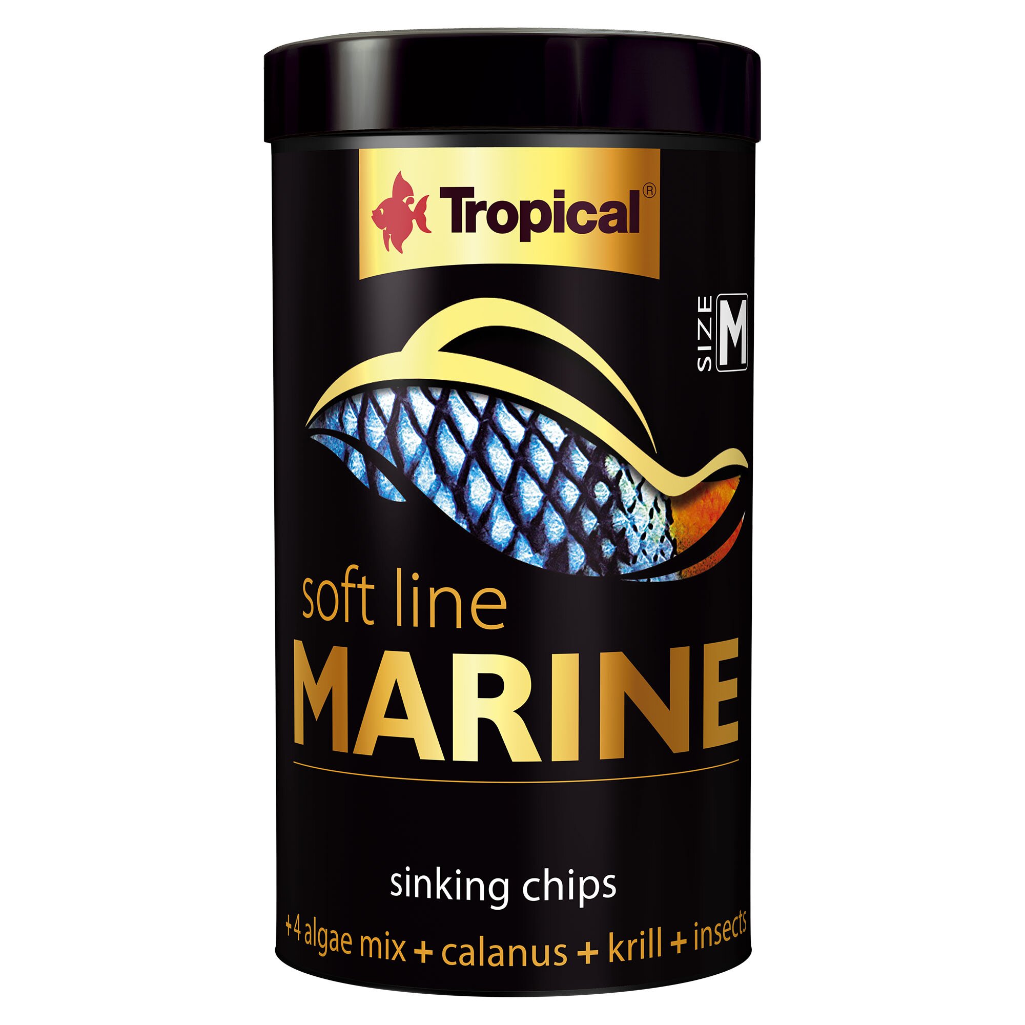 Сухой корм для аквариумных рыб Tropical в чипсах «Soft Line Marine» M 250 мл (для морских рыб) Сухой корм для аквариумных рыб Tropical в чипсах «Soft Line Marine» M 250 мл (для морских рыб)