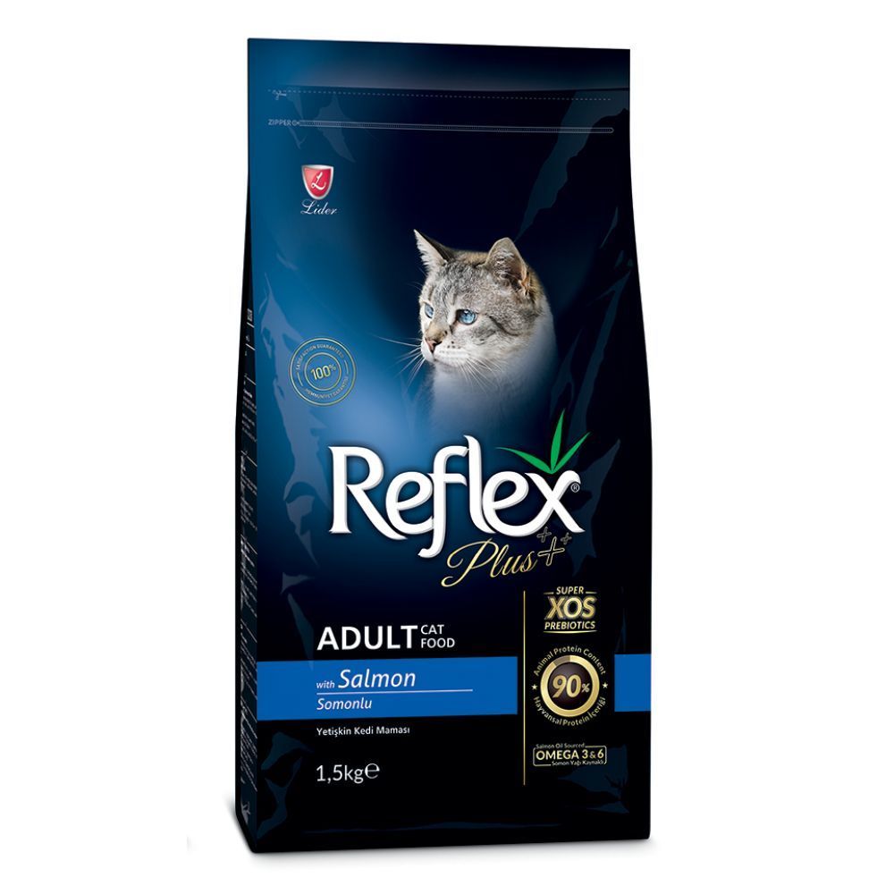 Сухий корм для котів Reflex Plus Adult 1,5 кг - лосось Сухий корм для котів Reflex Plus Adult 1,5 кг - лосось