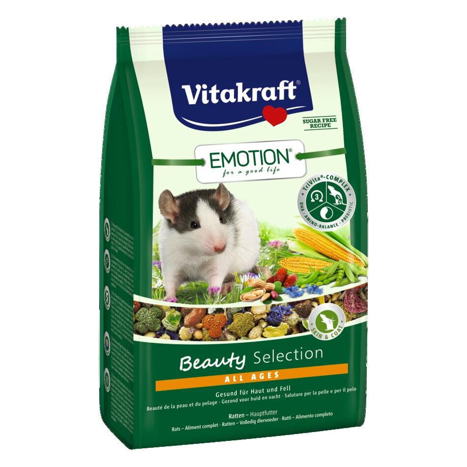 Корм для крыс Vitakraft «Emotion Beauty Selection» 600 г (для кожи и шерсти)
