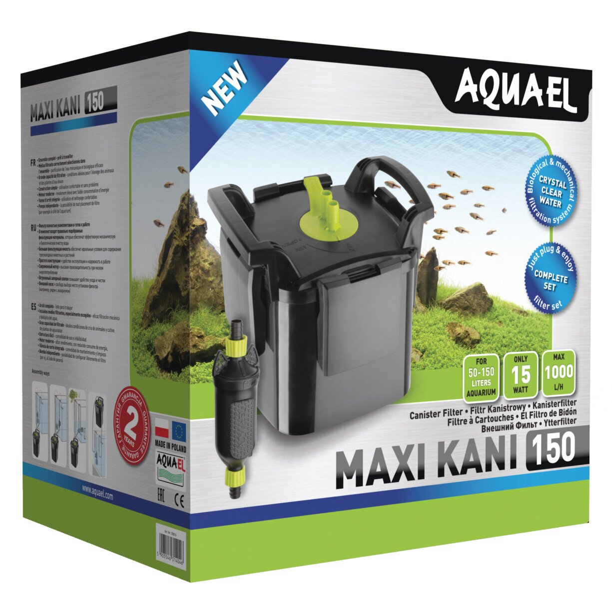 Внешний фильтр Aquael «Maxi Kani 150» для аквариума 50-150 л Внешний фильтр Aquael «Maxi Kani 150» для аквариума 50-150 л
