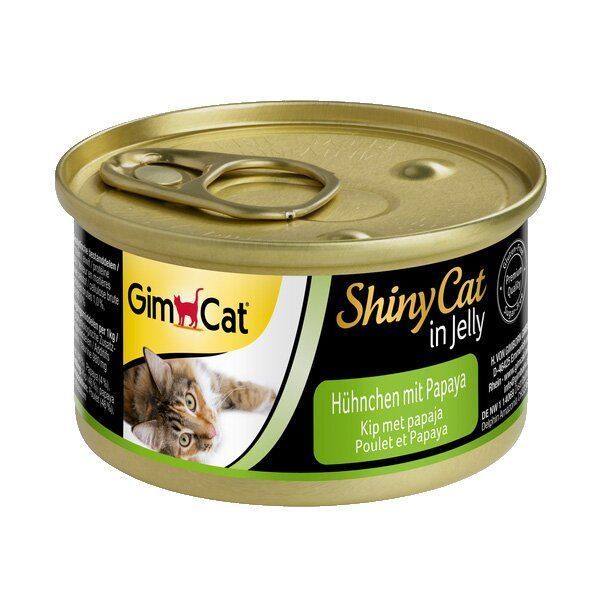Вологий корм для котів GimCat Shiny Cat 70 г - курка та папайя Вологий корм для котів GimCat Shiny Cat 70 г - курка та папайя