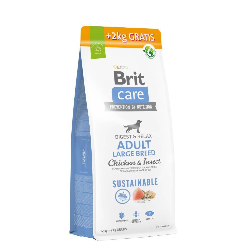 Пробник сухий корм для собак Brit Care Sustainable Adult Large Breed 100 г - курка та комахи Пробник сухий корм для собак Brit Care Sustainable Adult Large Breed 100 г - курка та комахи