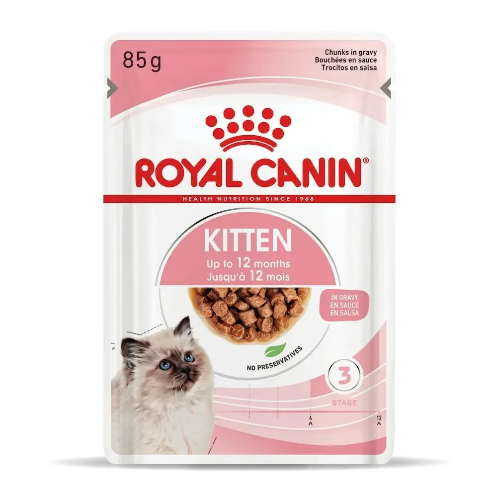 Упаковка вологого корму для кошенят Royal Canin Kitten Instinctive Gravy 3+1 шт х 85 г Упаковка вологого корму для кошенят Royal Canin Kitten Instinctive Gravy 3+1 шт х 85 г