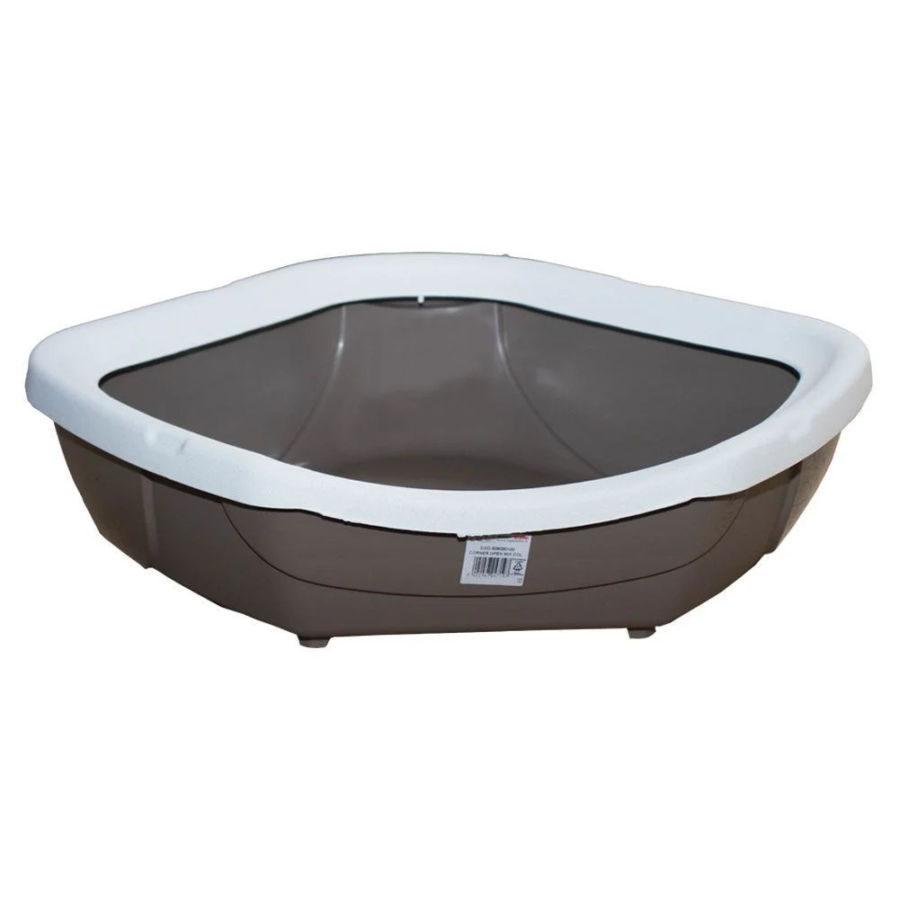 Туалет для котів MPS Corner Open 52x59,5x14 см - сірий