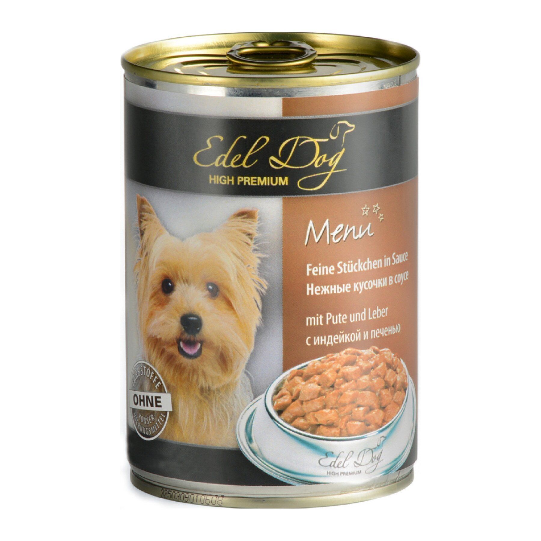 Влажный корм для собак Edel Dog High Premium 400 г — индейка и печень Влажный корм для собак Edel Dog High Premium 400 г — индейка и печень
