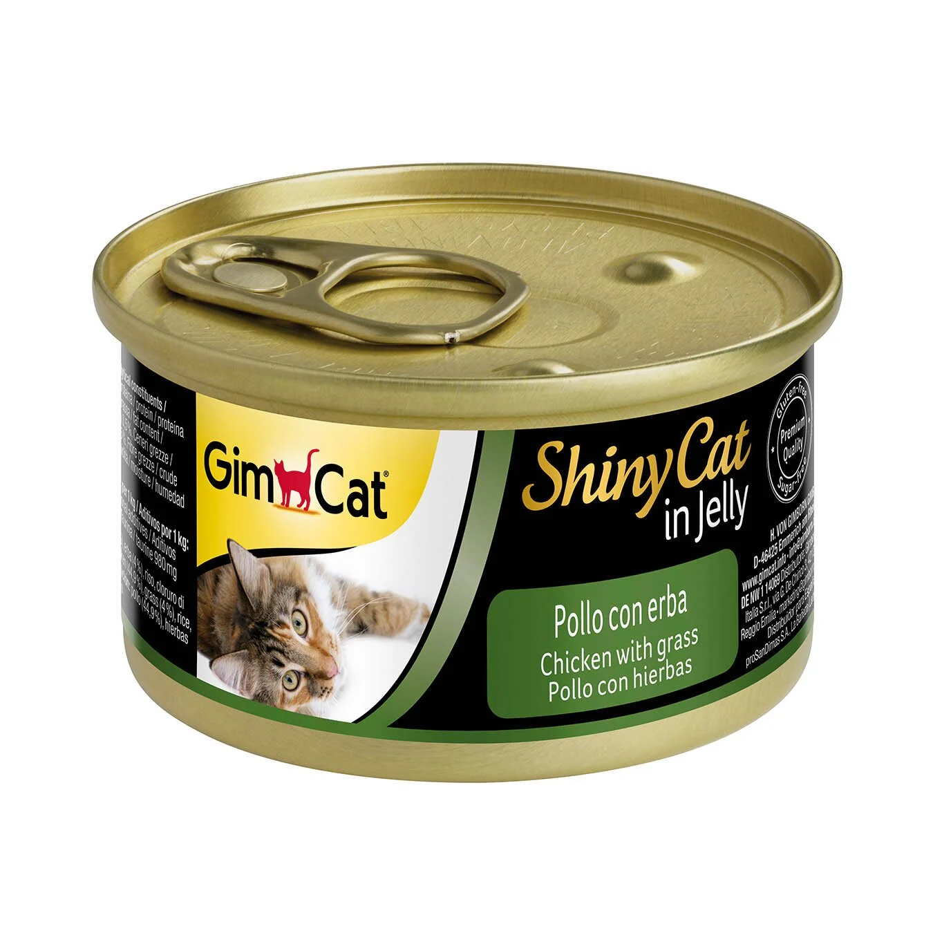 Вологий корм для котів GimCat Shiny Cat 70 г - курка та трава