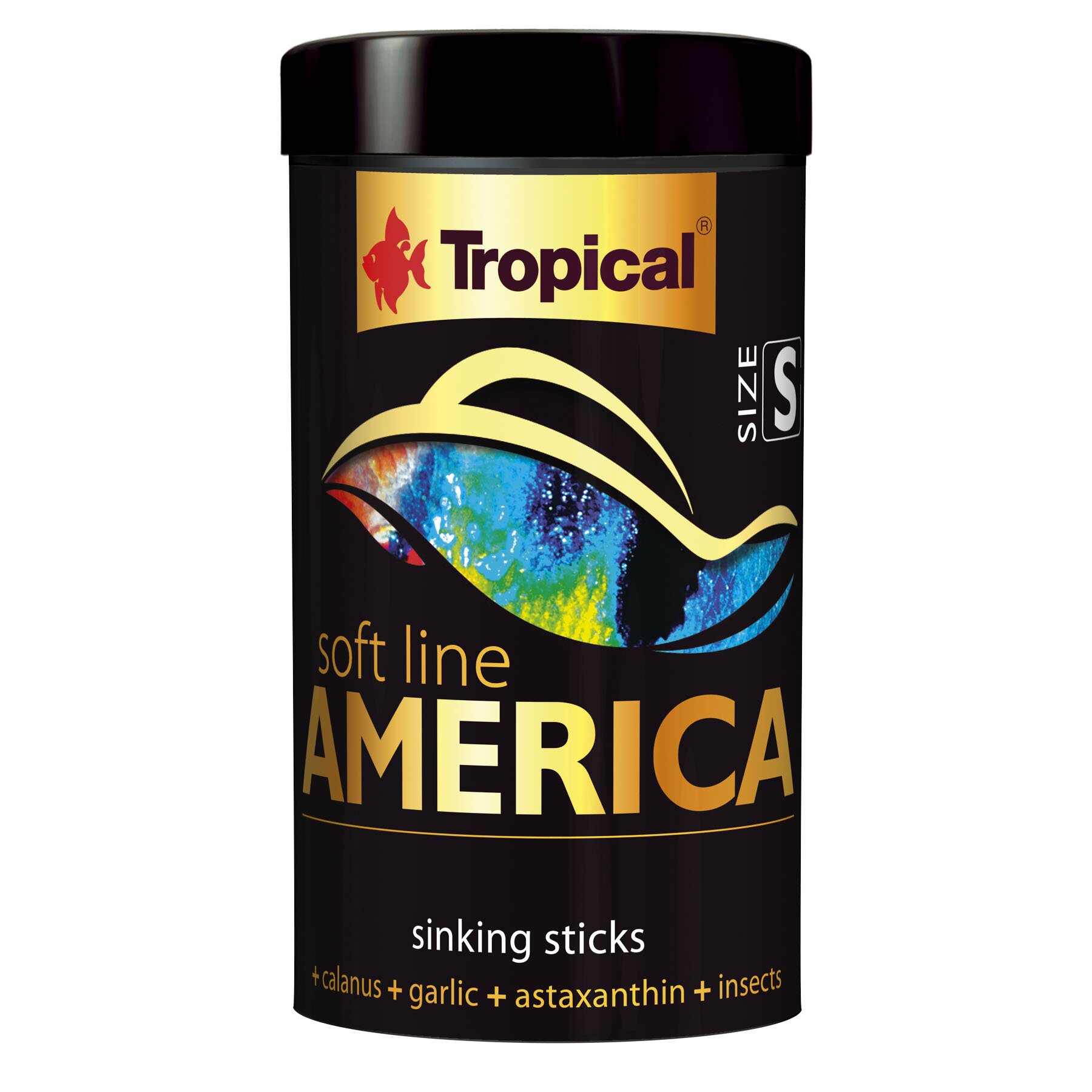 Сухой корм для аквариумных рыб Tropical в палочках «Soft Line America» S 100 мл (для плотоядных цихлид) Сухой корм для аквариумных рыб Tropical в палочках «Soft Line America» S 100 мл (для плотоядных цихлид)