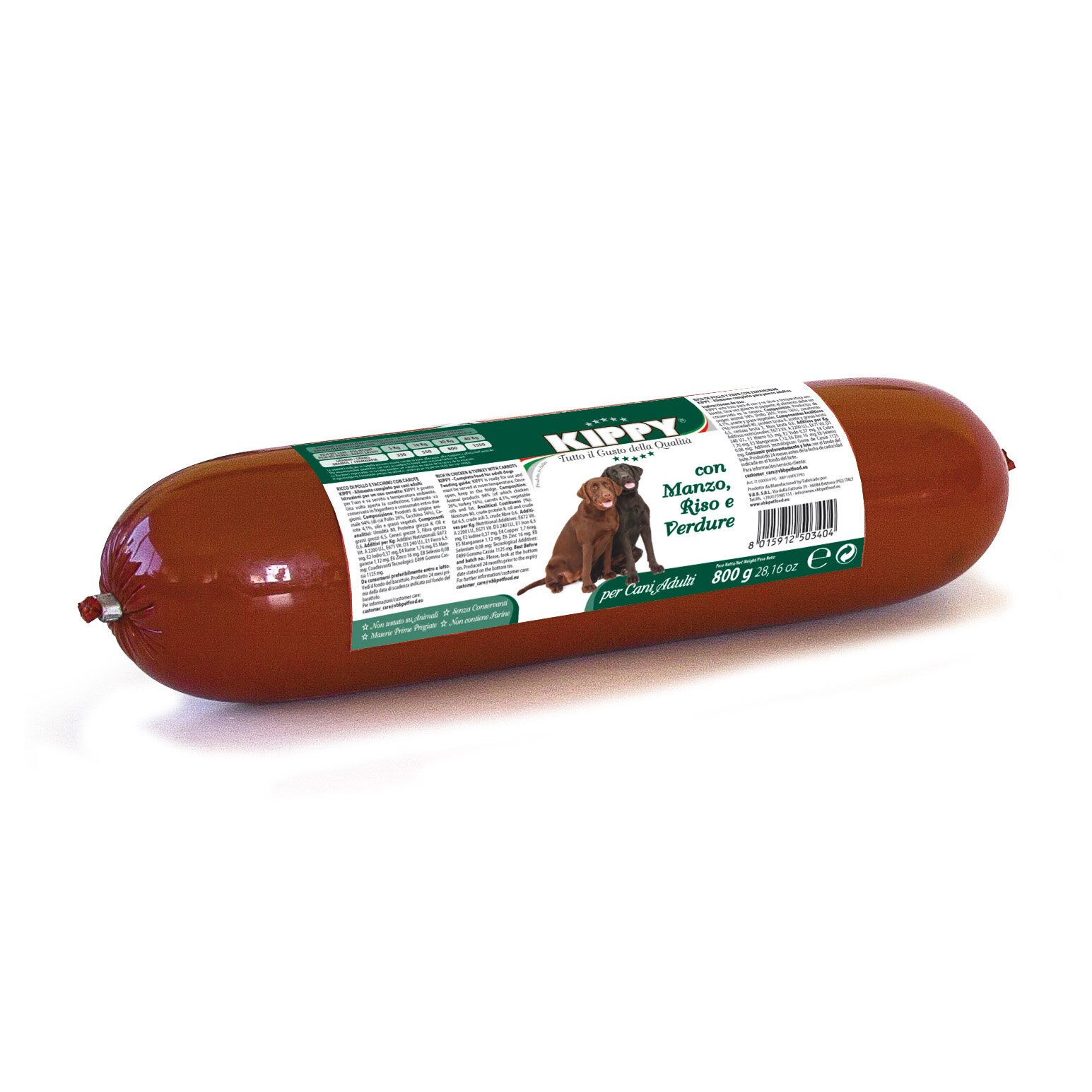 Влажный корм для собак Kippy Dog 800 г (говядина, рис и овощи)