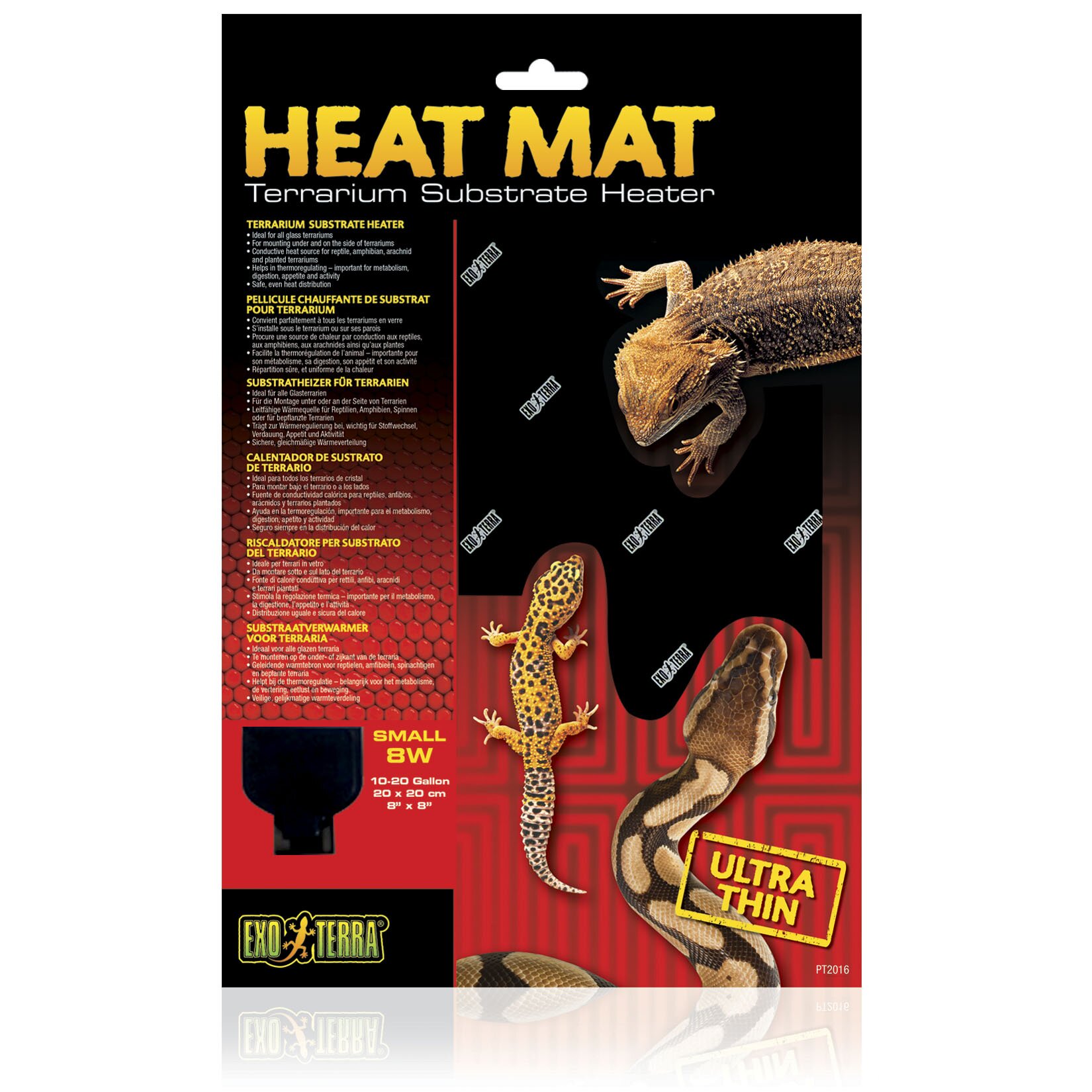 Нагреватель Exo Terra «Heat Mat» Нагревательный коврик 8 Вт, 20 x 20 см