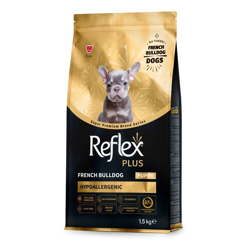 Сухой корм для щенков Reflex Plus French Bulldog Puppy 1,5 кг - курица Сухой корм для щенков Reflex Plus French Bulldog Puppy 1,5 кг - курица