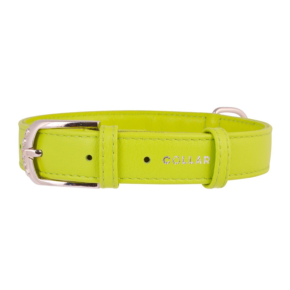 Ошейник Collar кожаный «Glamour» (Гламур) 18-21 см / 9 мм (зеленый)