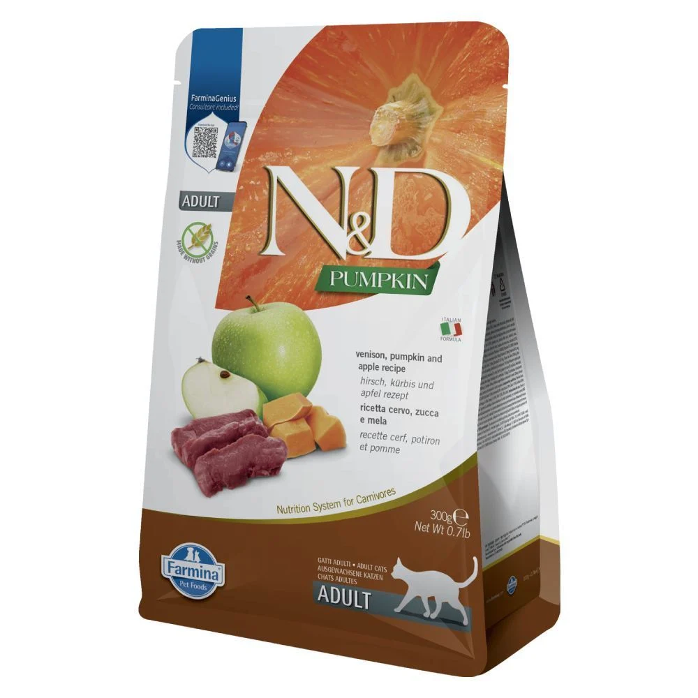 Сухий корм для котів Farmina N&D Pumpkin Grain Free Adult 300 г - оленина, гарбуз та яблуко