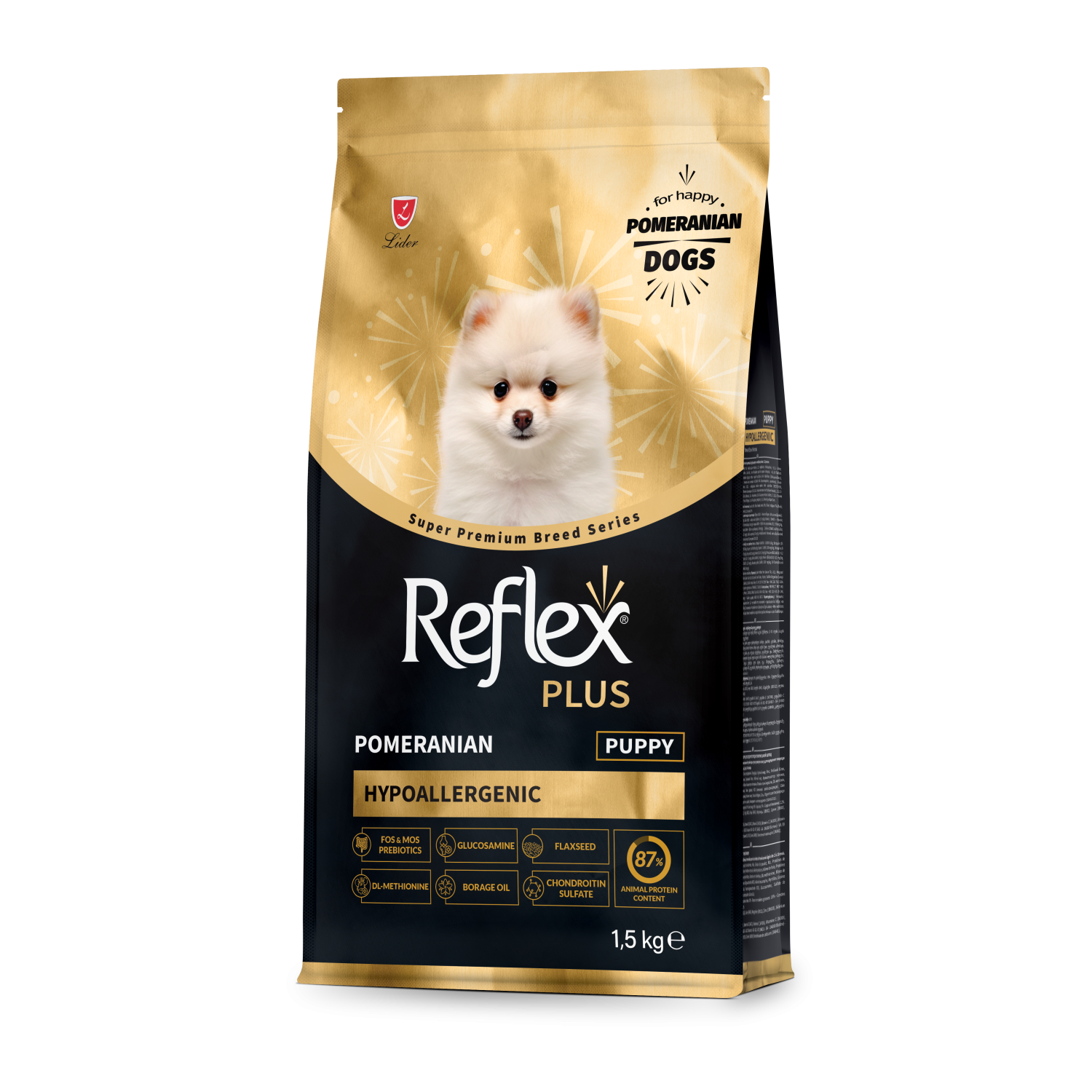 Сухий корм для цуценят Reflex Plus Pomeranian Puppy 1,5 кг - курка Сухий корм для цуценят Reflex Plus Pomeranian Puppy 1,5 кг - курка