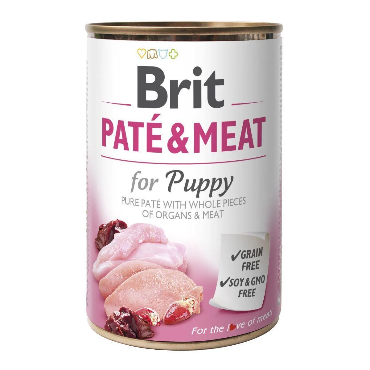 Вологий корм для цуценят Brit Care Pate&Meat 400 г - курка та індичка